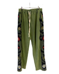 Vale Forever Floral Green Embroidered Sweatpants