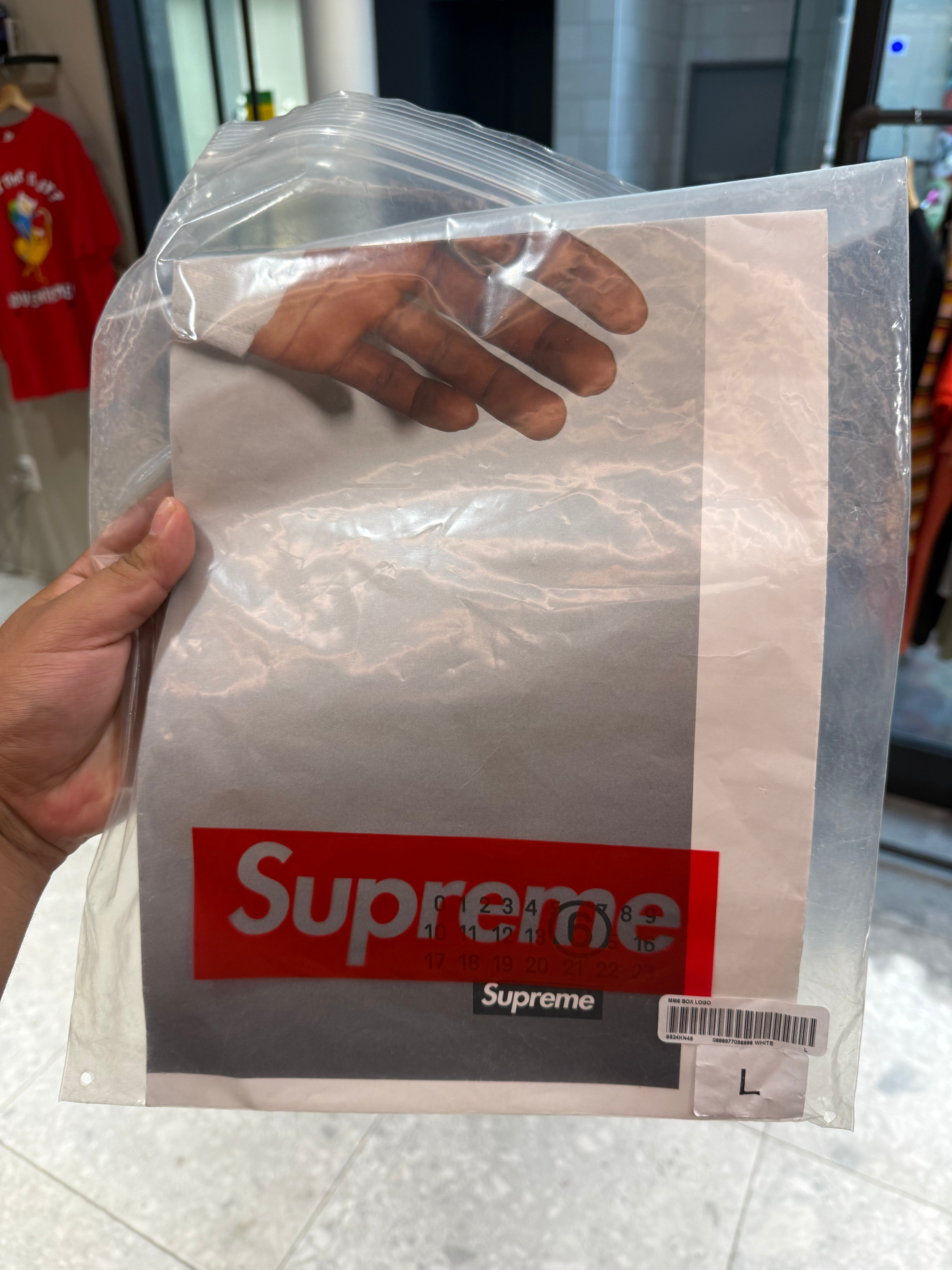 2024 Supreme x Maison Margiela White Box Logo Tee
