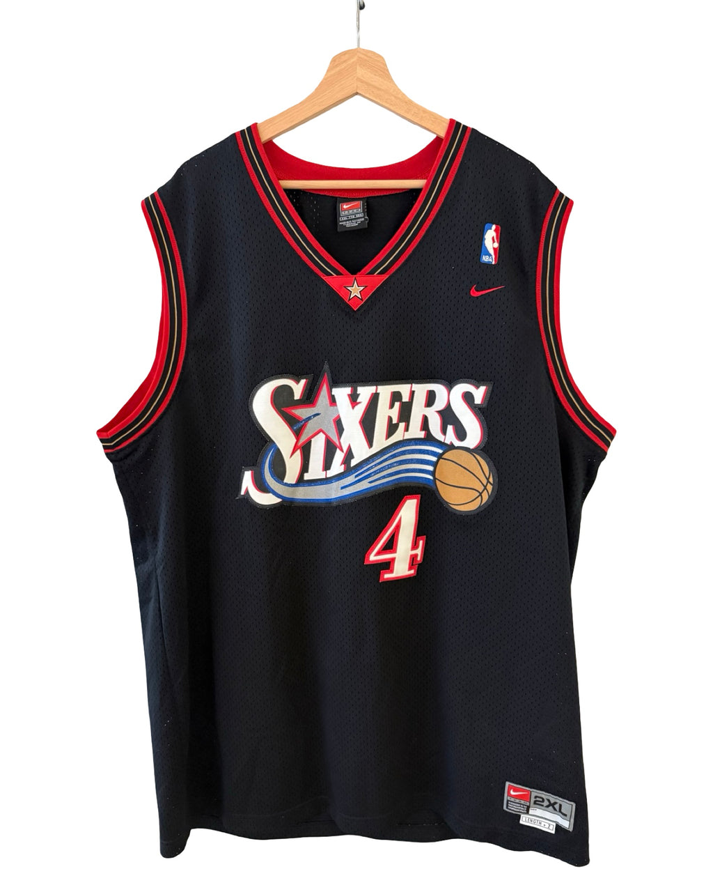 Vintage Y2K Keith Van Horn 4 Philadelphia 76ers Nike Jersey