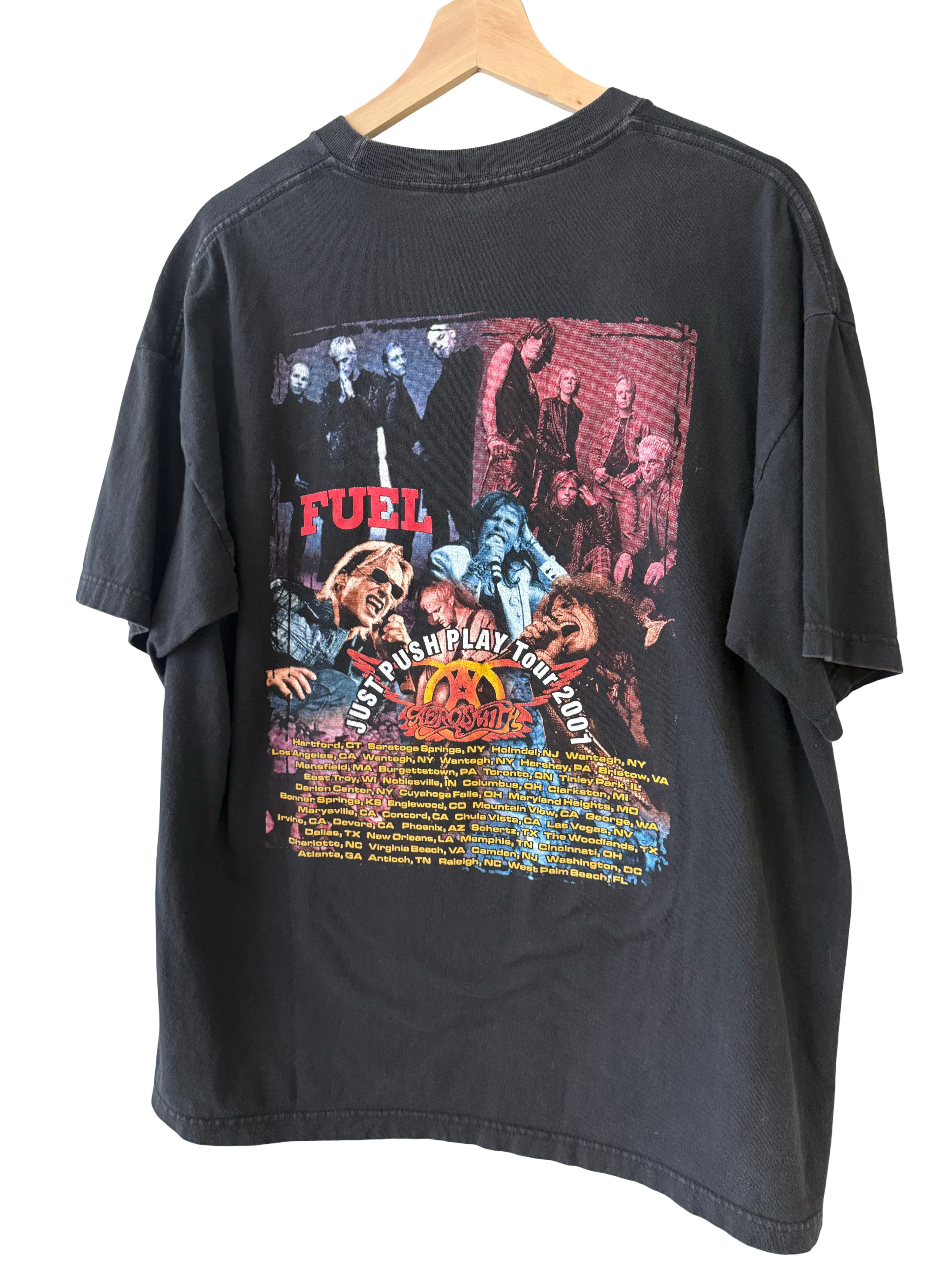 Vintage 2001 Aerosmith Just Push Play Tour Tee