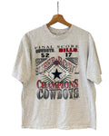 Vintage 1993 Dallas Cowboys vs Buffalo Bills Super Bowl Tee
