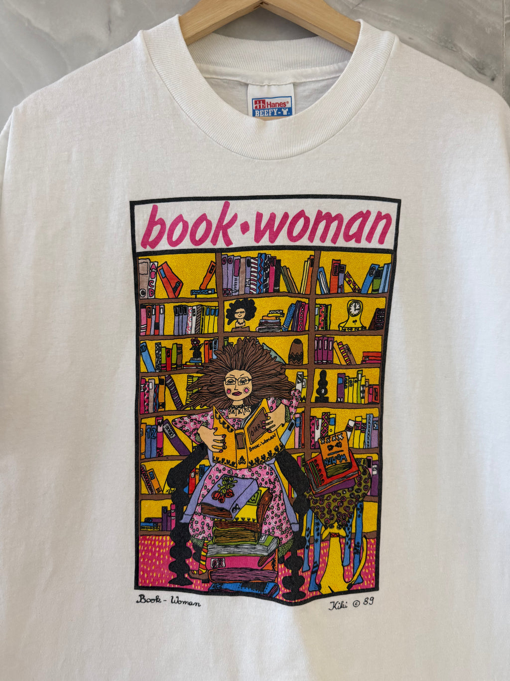 Vintage 1989 Book Woman by Kiki Suarez Tee