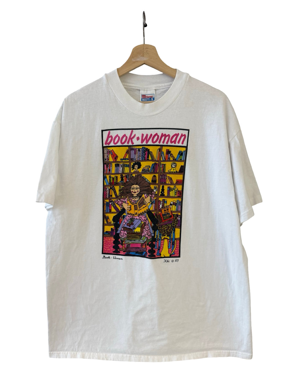 Vintage 1989 Book Woman by Kiki Suarez Tee