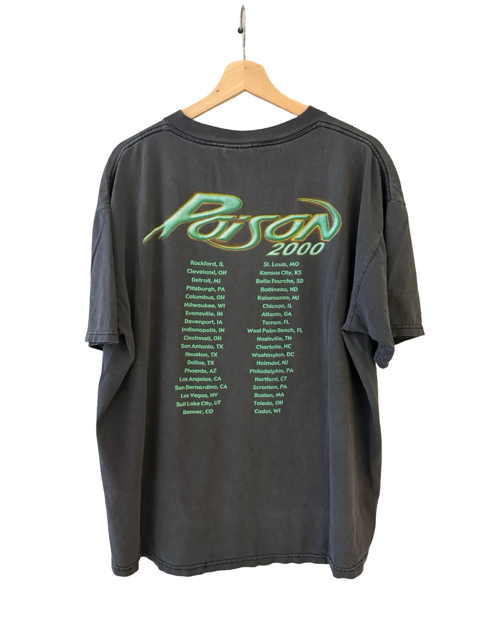 Vintage 2000 Poison Power To The People Faded Tour Band Tee