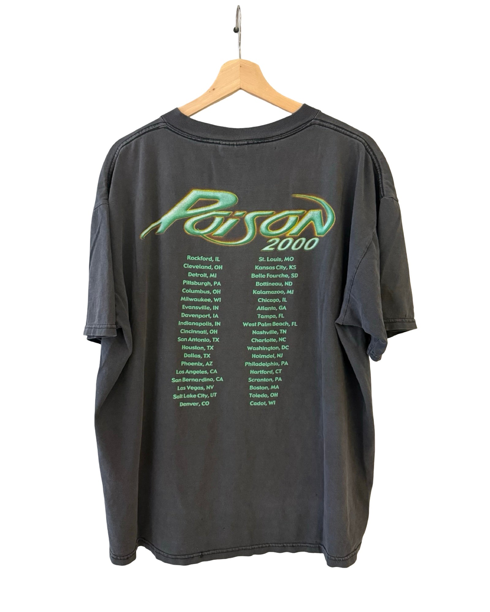 Vintage 2000 Poison Power To The People Faded Tour Band Tee