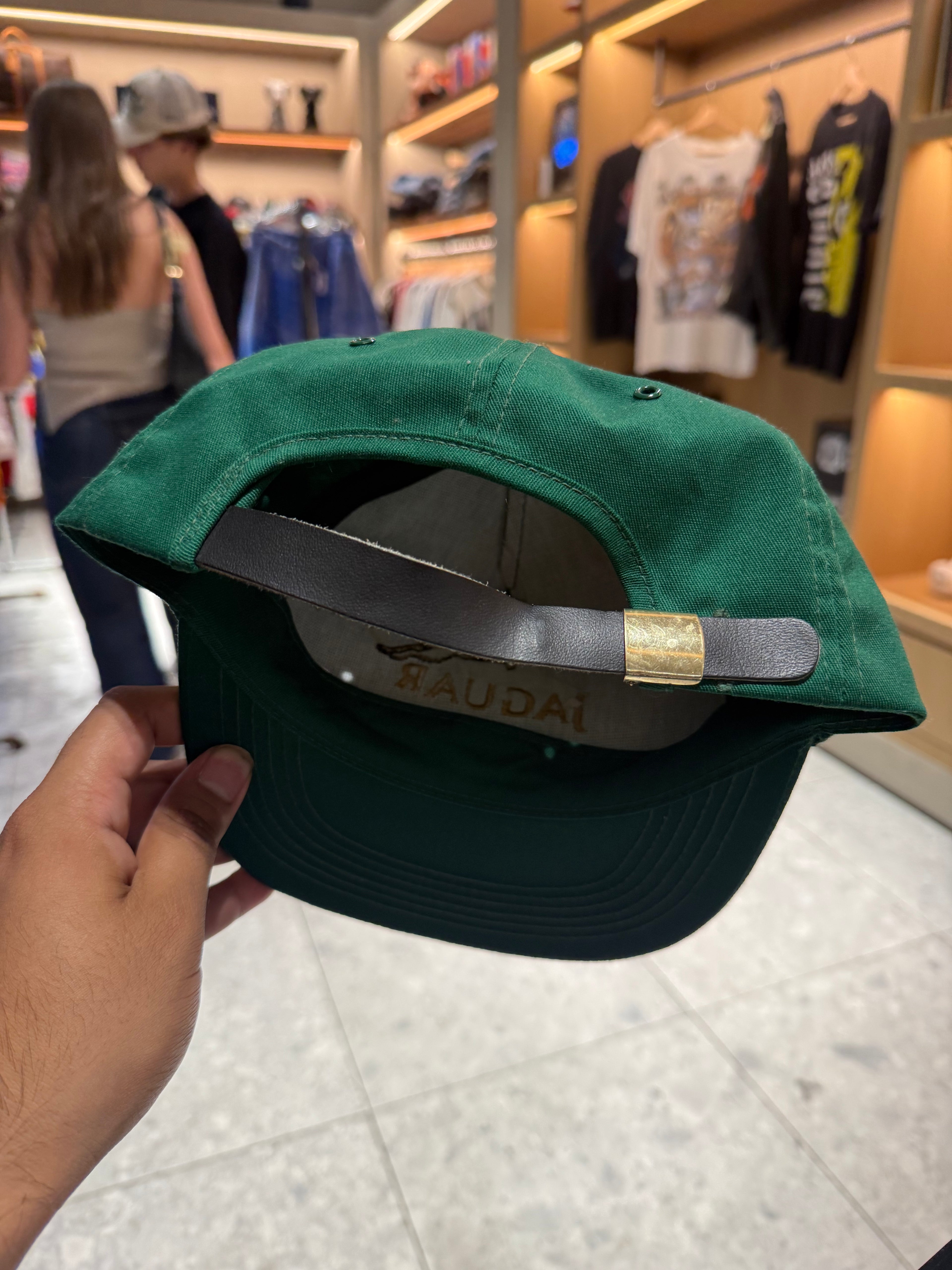 Vintage 80s Jaguar 🐆 Cars Strapback Hat Made in USA