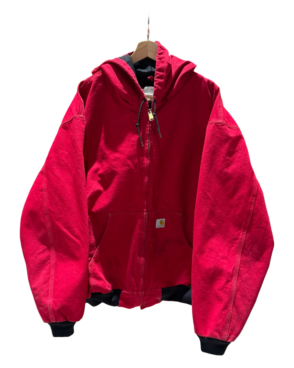 Vintage 90s Carhartt Red Hooded Jacket 3rdStrike