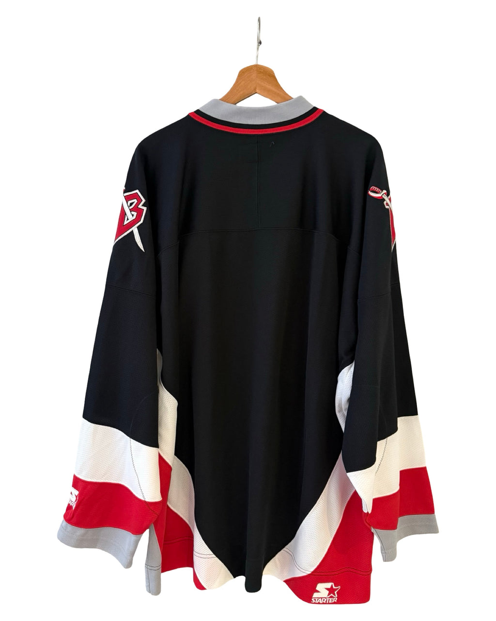 Vintage 90s Rare Buffalo Sabres Goat Head Teamswear NHL Starter Hockey Jersey