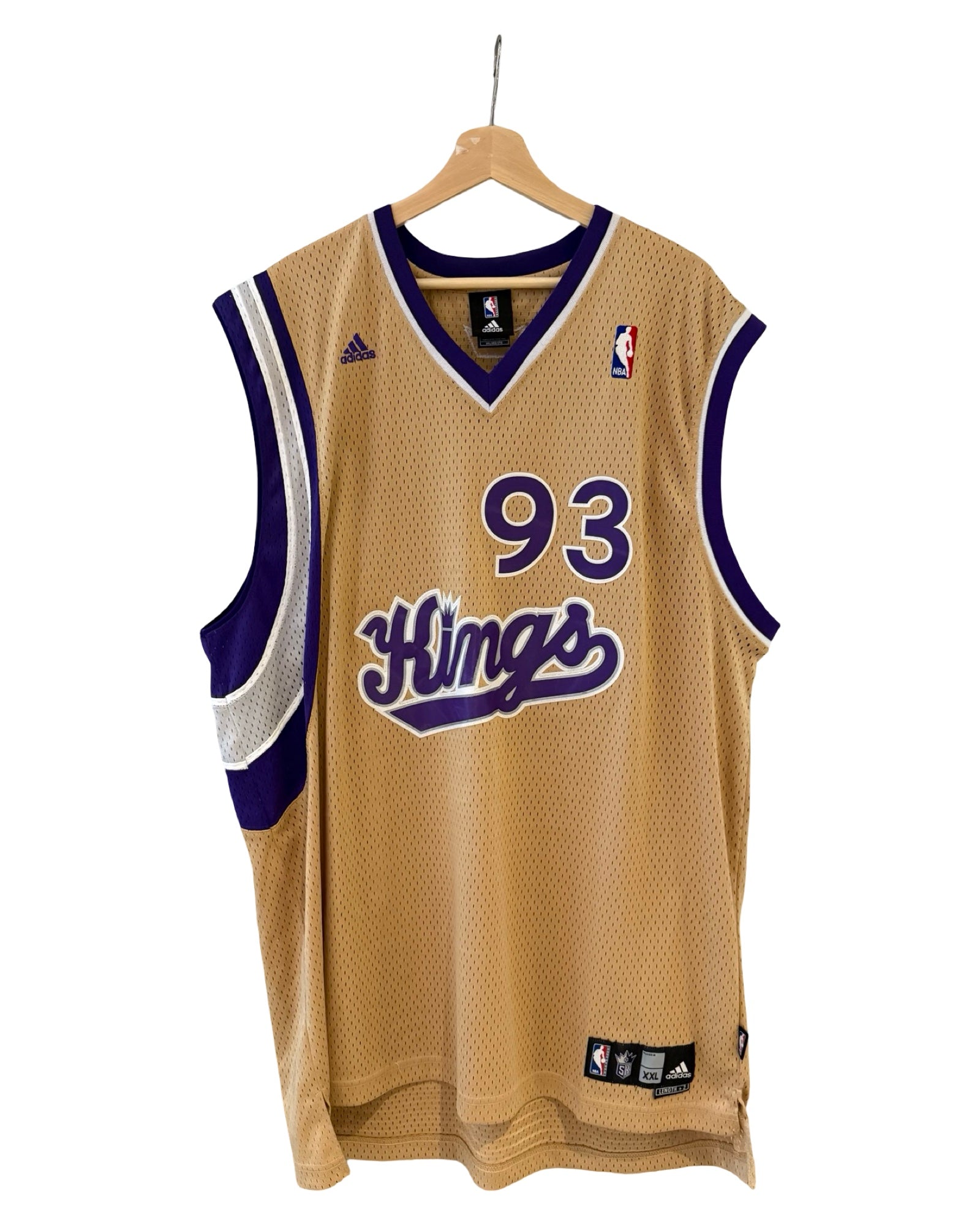 Vintage 2006 Ron Artest Sacramento Kings Adidas Authentic Gold NBA Jersey