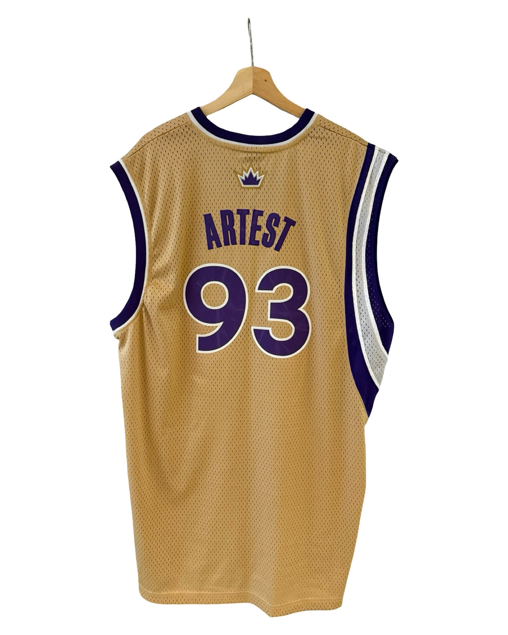 Vintage 2006 Ron Artest Sacramento Kings Adidas Authentic Gold NBA Jersey