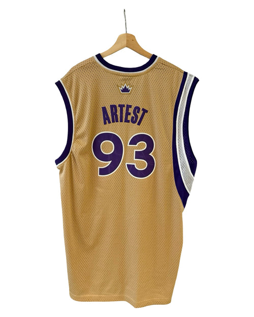 Vintage 2006 Ron Artest Sacramento Kings Adidas Authentic Gold NBA Jersey
