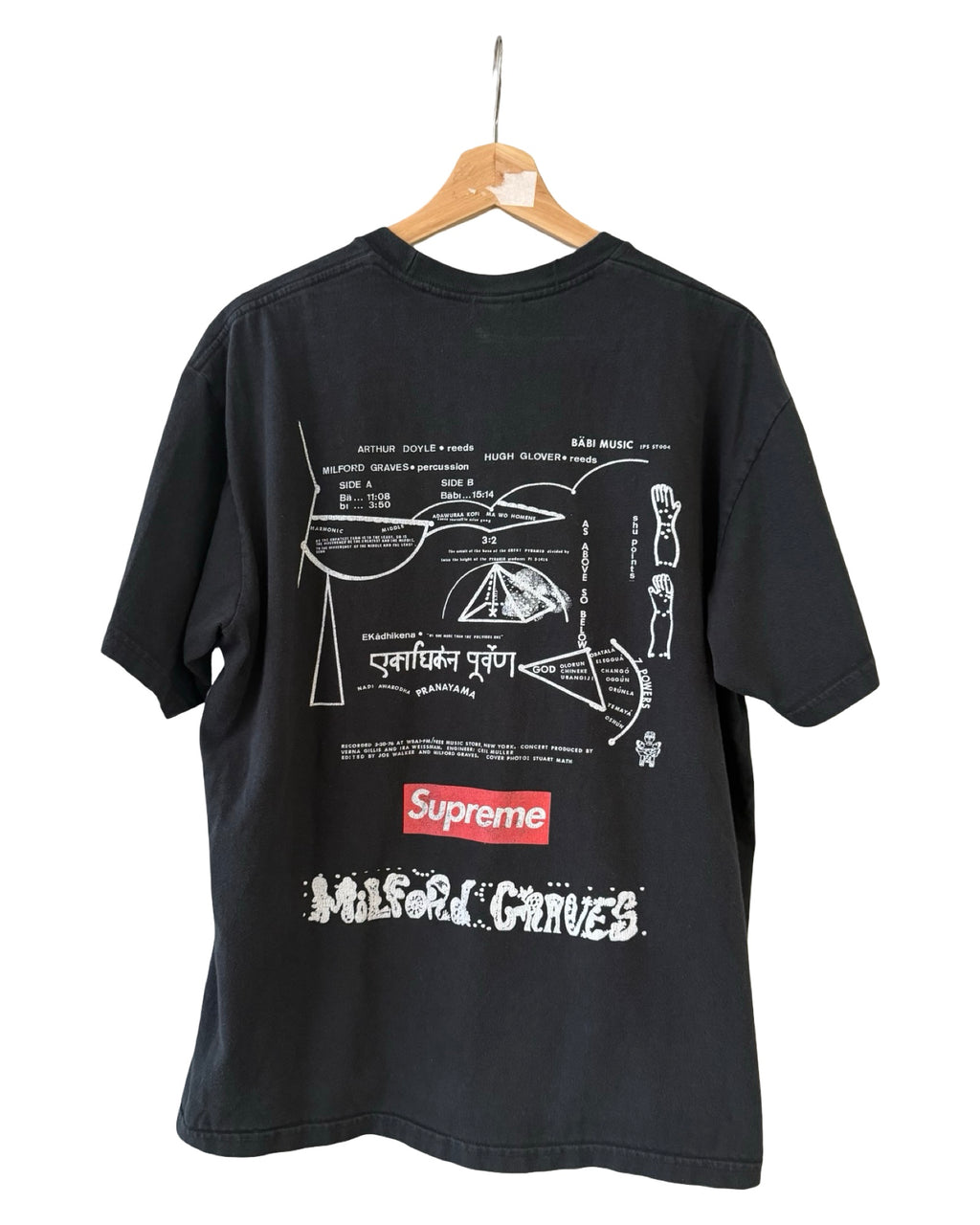 2022 Supreme x Milford Graves Black Collab Tee