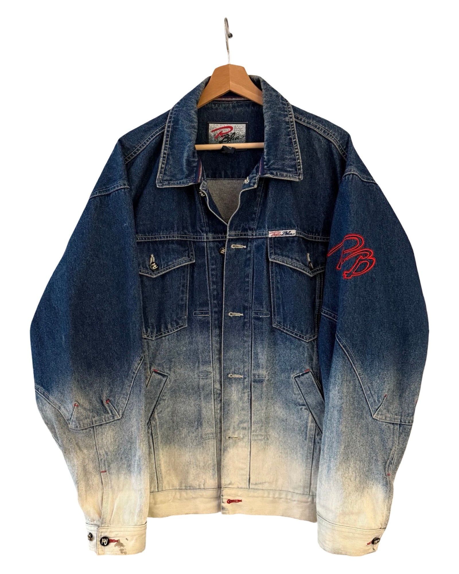Vintage 90s Raw Blue Oversized Denim Jacket