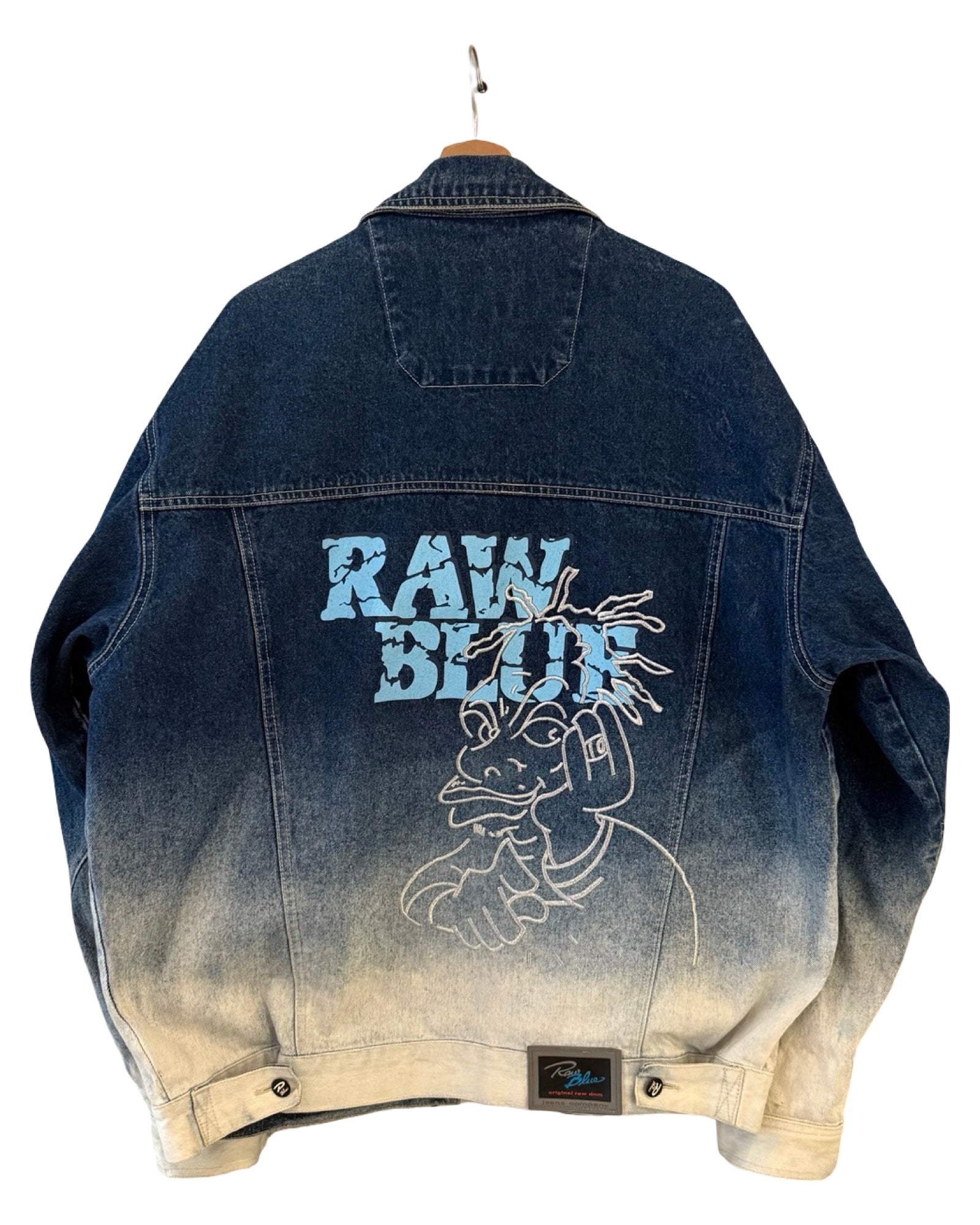 Vintage 90s Raw Blue Oversized Denim Jacket