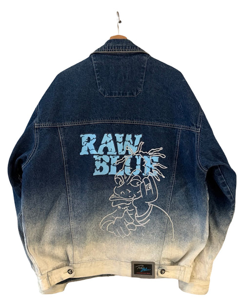 Vintage 90s Raw Blue Oversized Denim Jacket