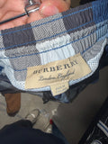 Burberry Blue Check Swim Trunks