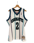 Mitchell & Ness Hardwood Classics Larry Johnson #2 Charlotte Hornets 1994–95 Swingman Jersey
