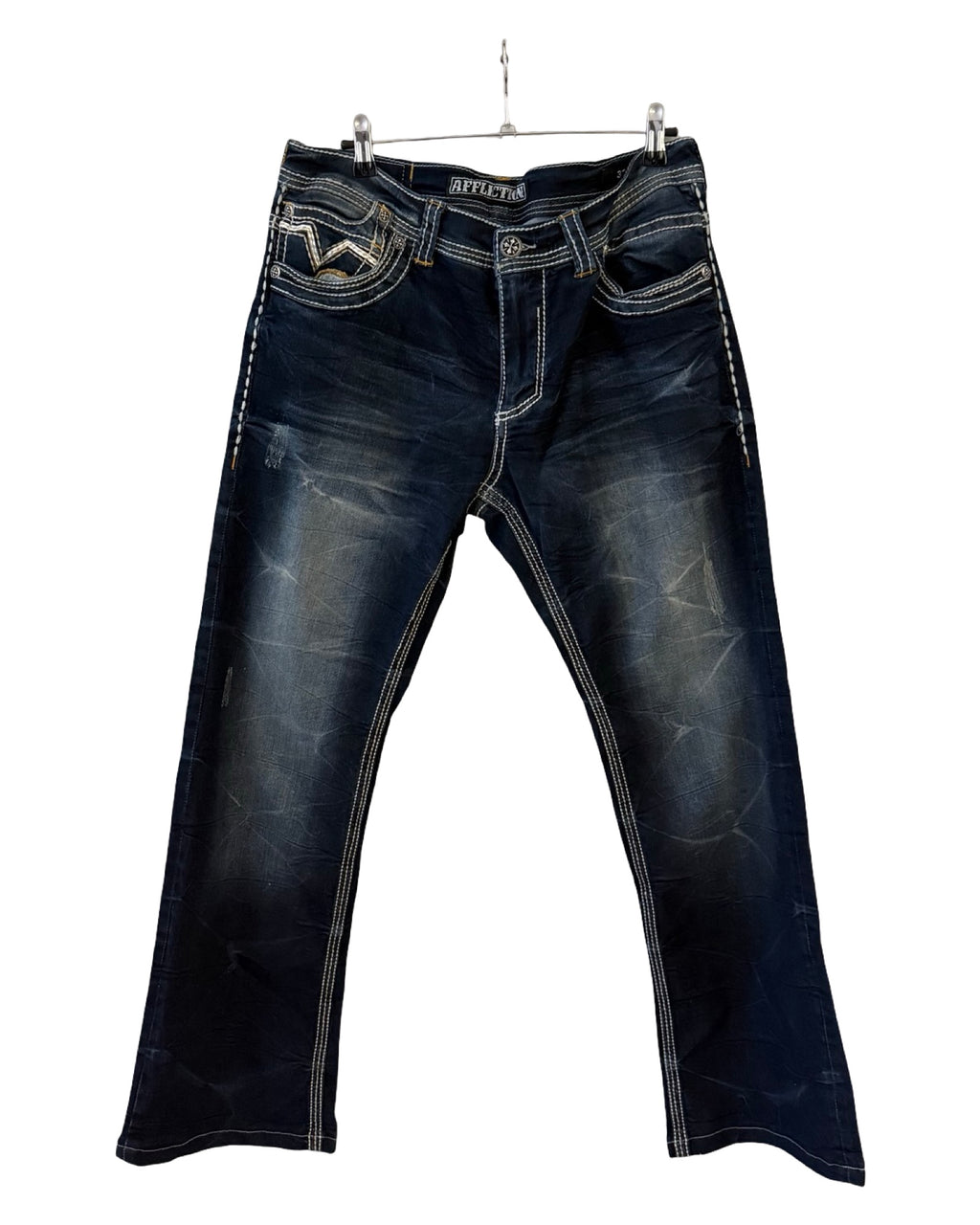 Vintage Y2K Affliction Black Contrast Stitch Jeans