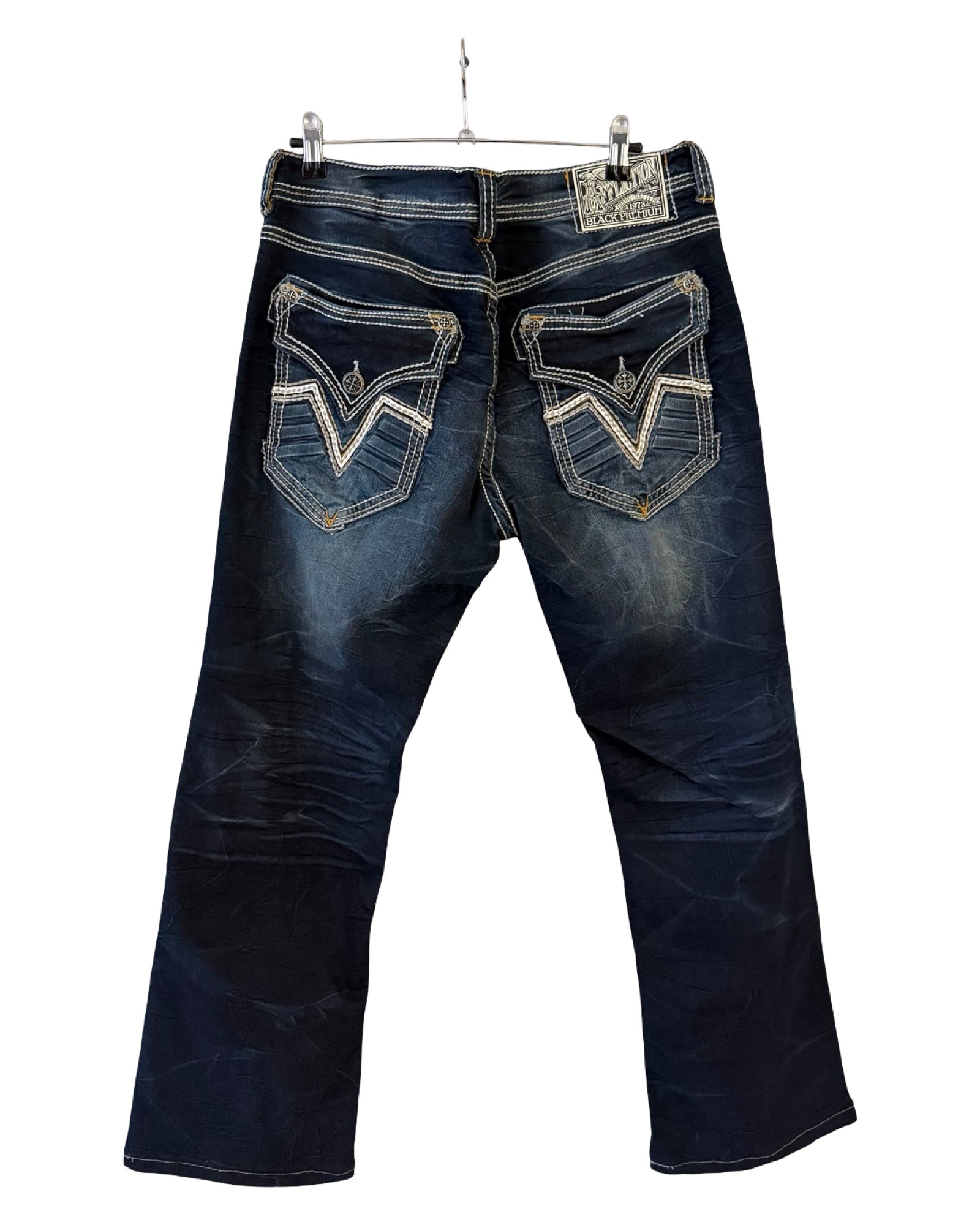 Vintage Y2K Affliction Black Contrast Stitch Jeans