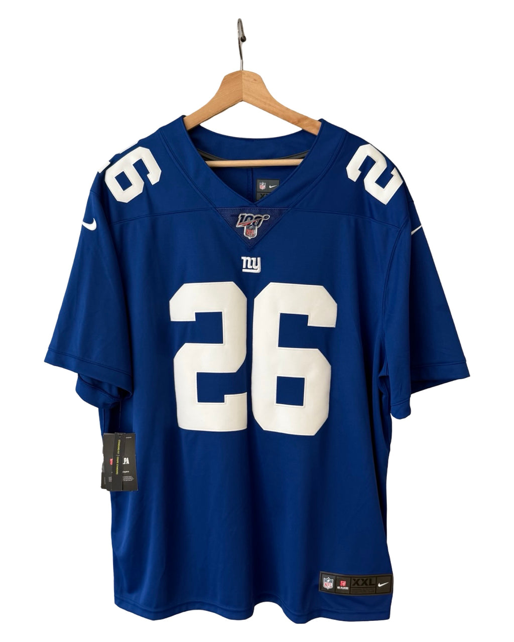 2019 Saquon Barkley New York Giants Nike NFL 100 Jersey