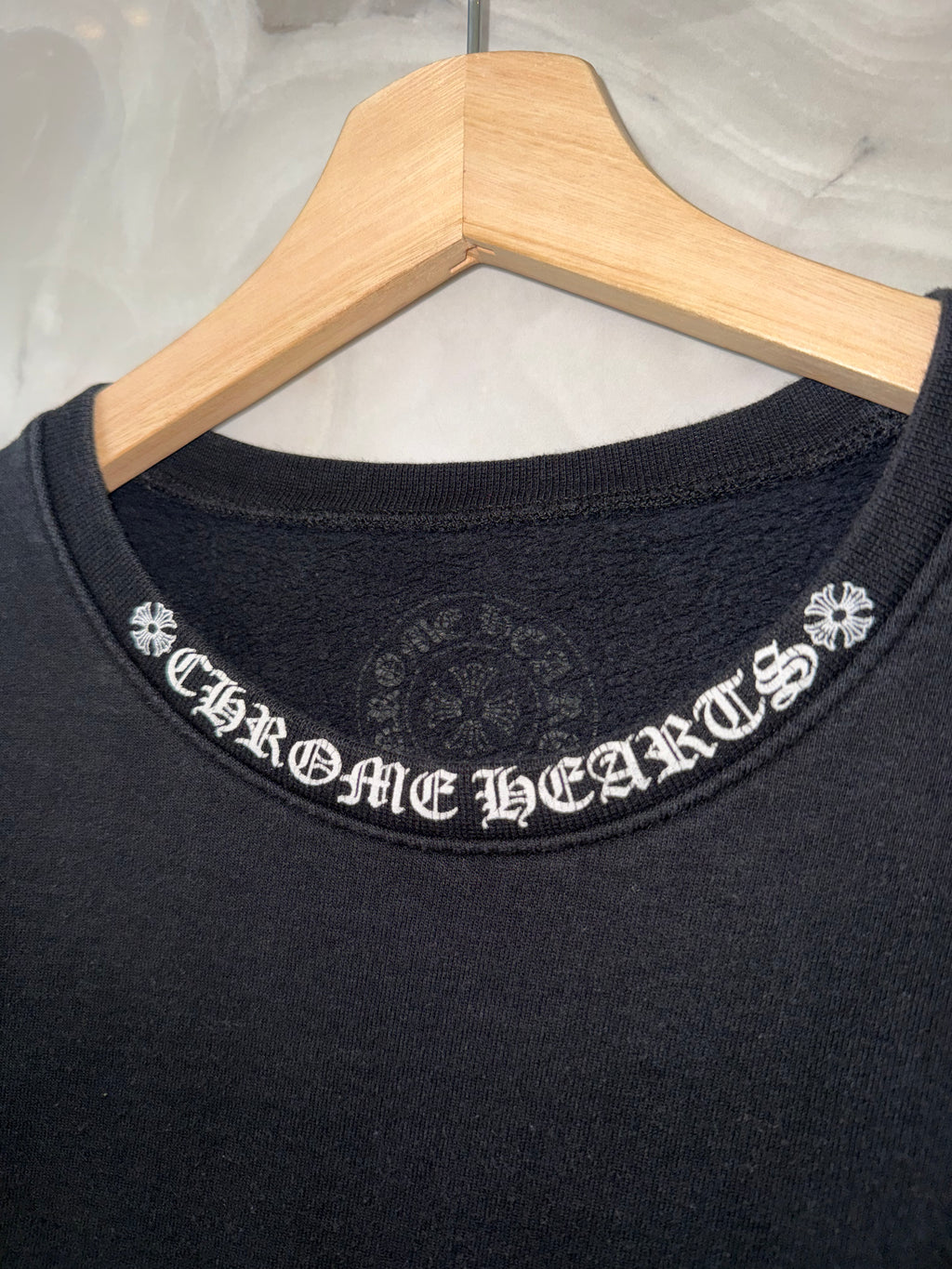 Chrome Hearts Neck Logo Sleeve Crewneck