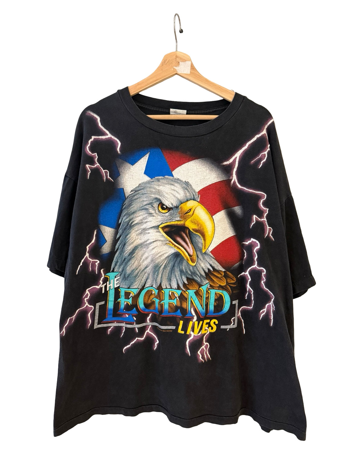 Vintage 90s American Thunder Eagle All Over Print Tee