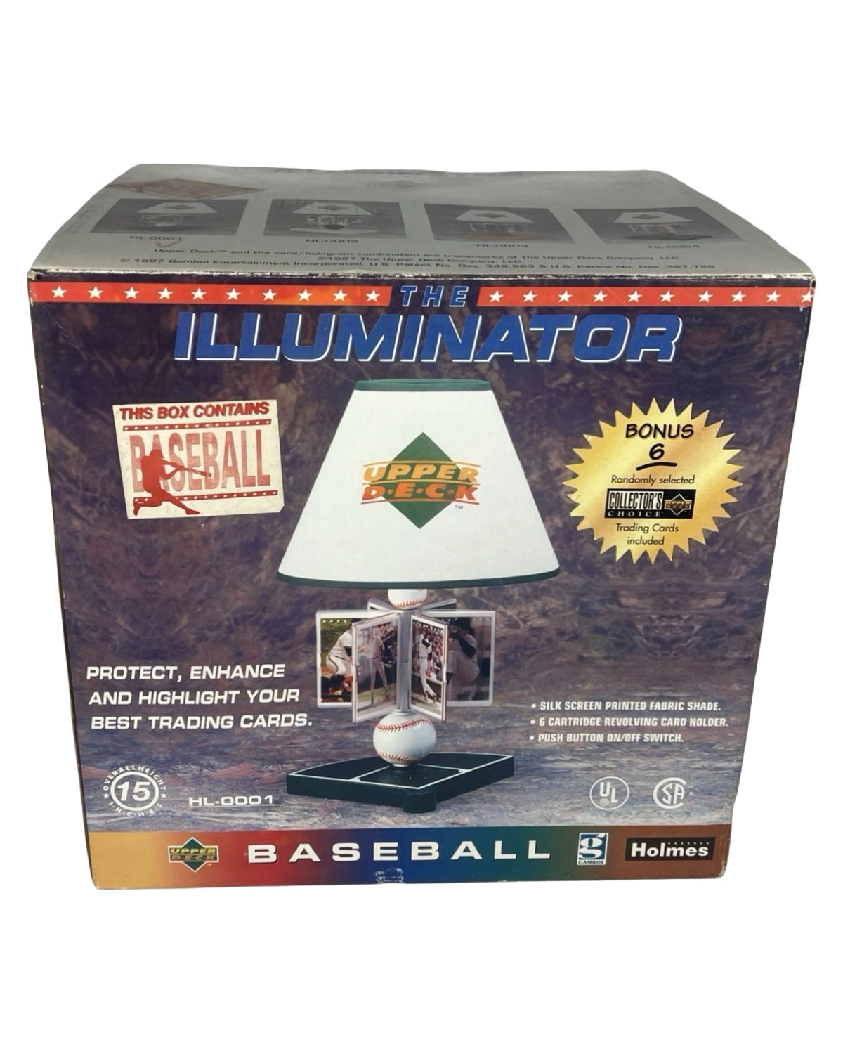 Vintage 1997 Upper Deck Trading Card Lamp