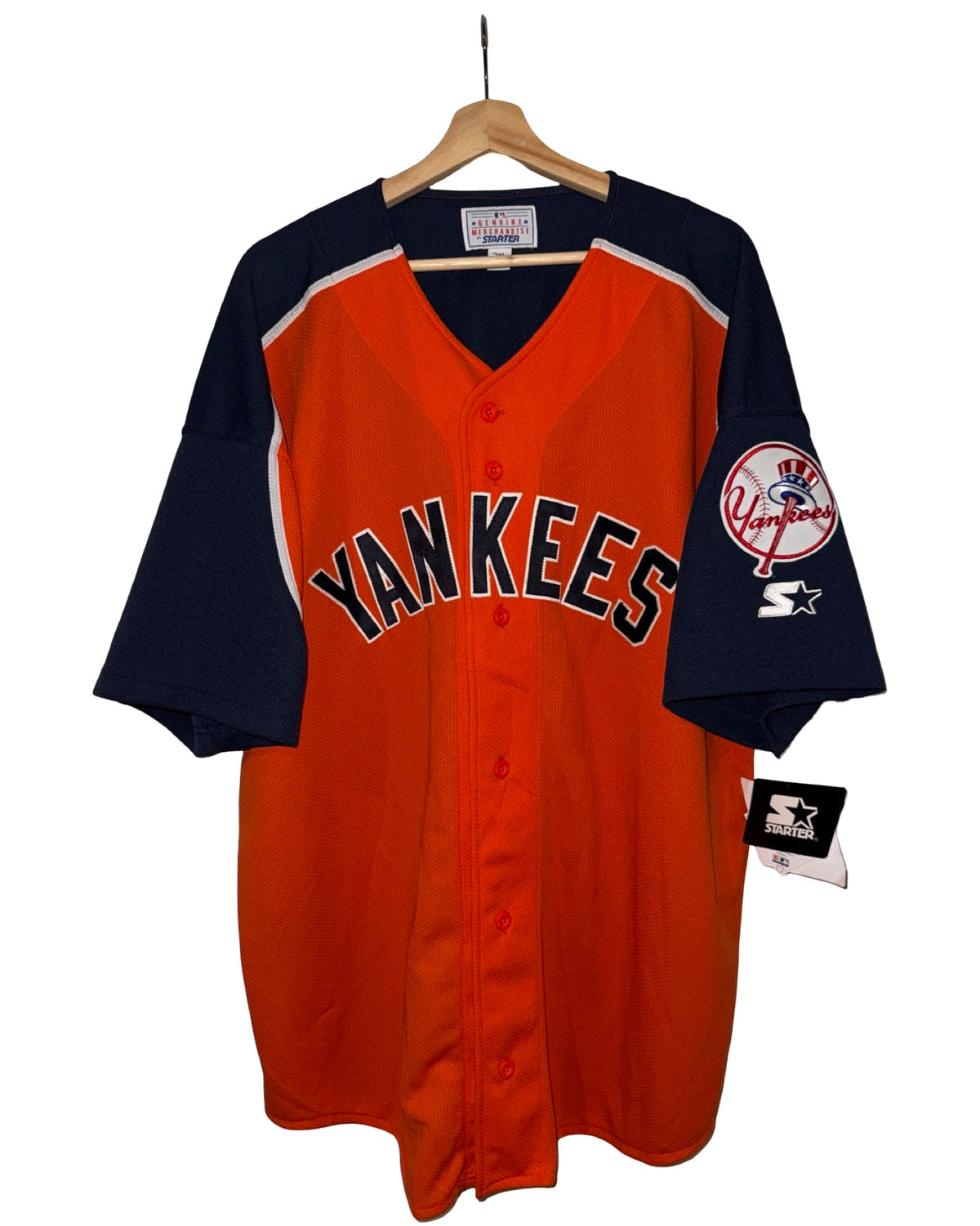 Vintage DS 90s New York Yankees Orange Starter Jersey 3rdStrike