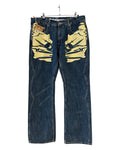 Vintage y2k Skull Denim Baggy Jeans KIF Vintage