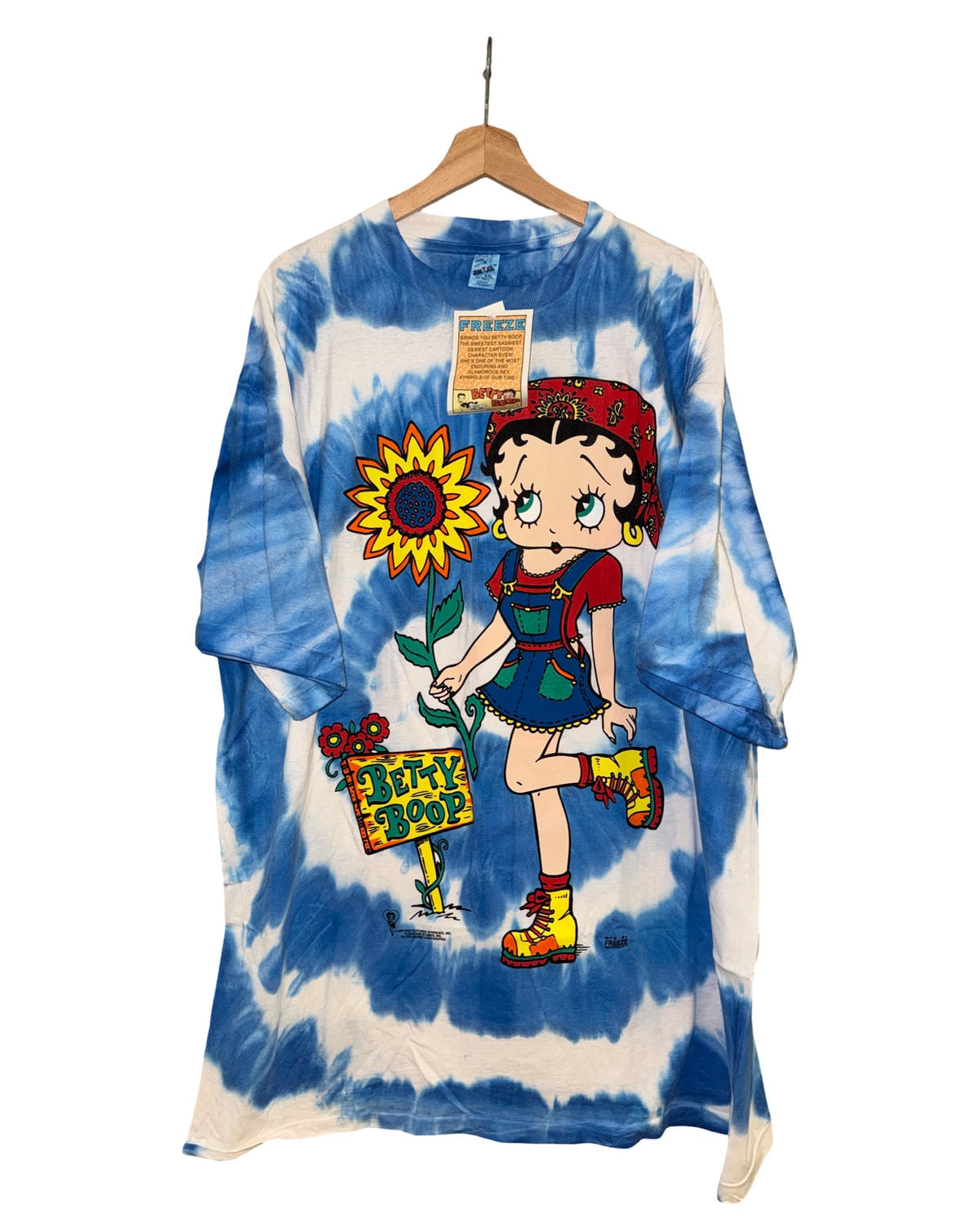 Vintage 1995 Betty Boop Flower Girl Tie Dye Tee 3rdStrike