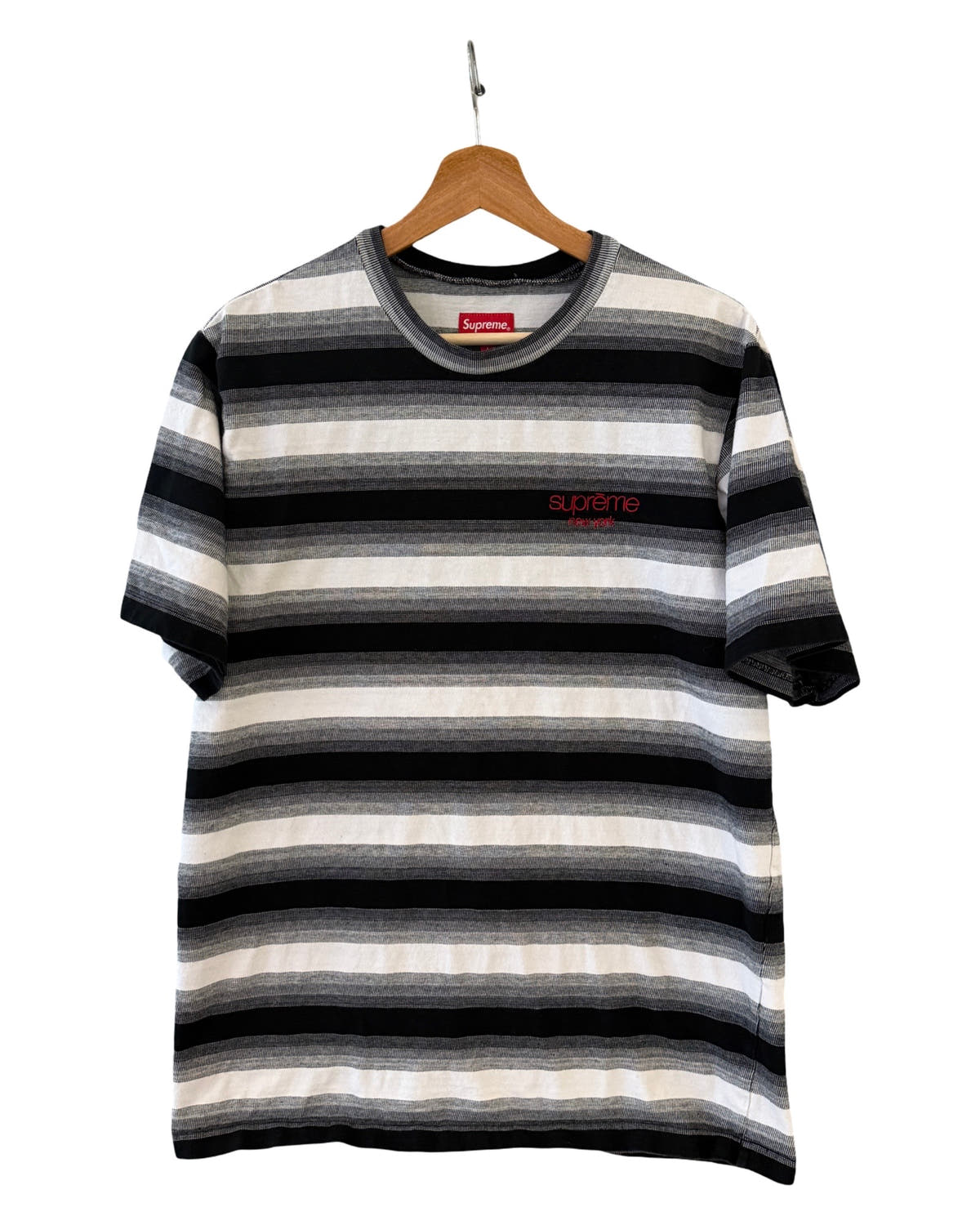 Supreme Striped Logo Tee 3rdStrike