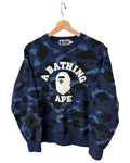 Bape A Bathing Ape ABC Blue Camo Crewneck
