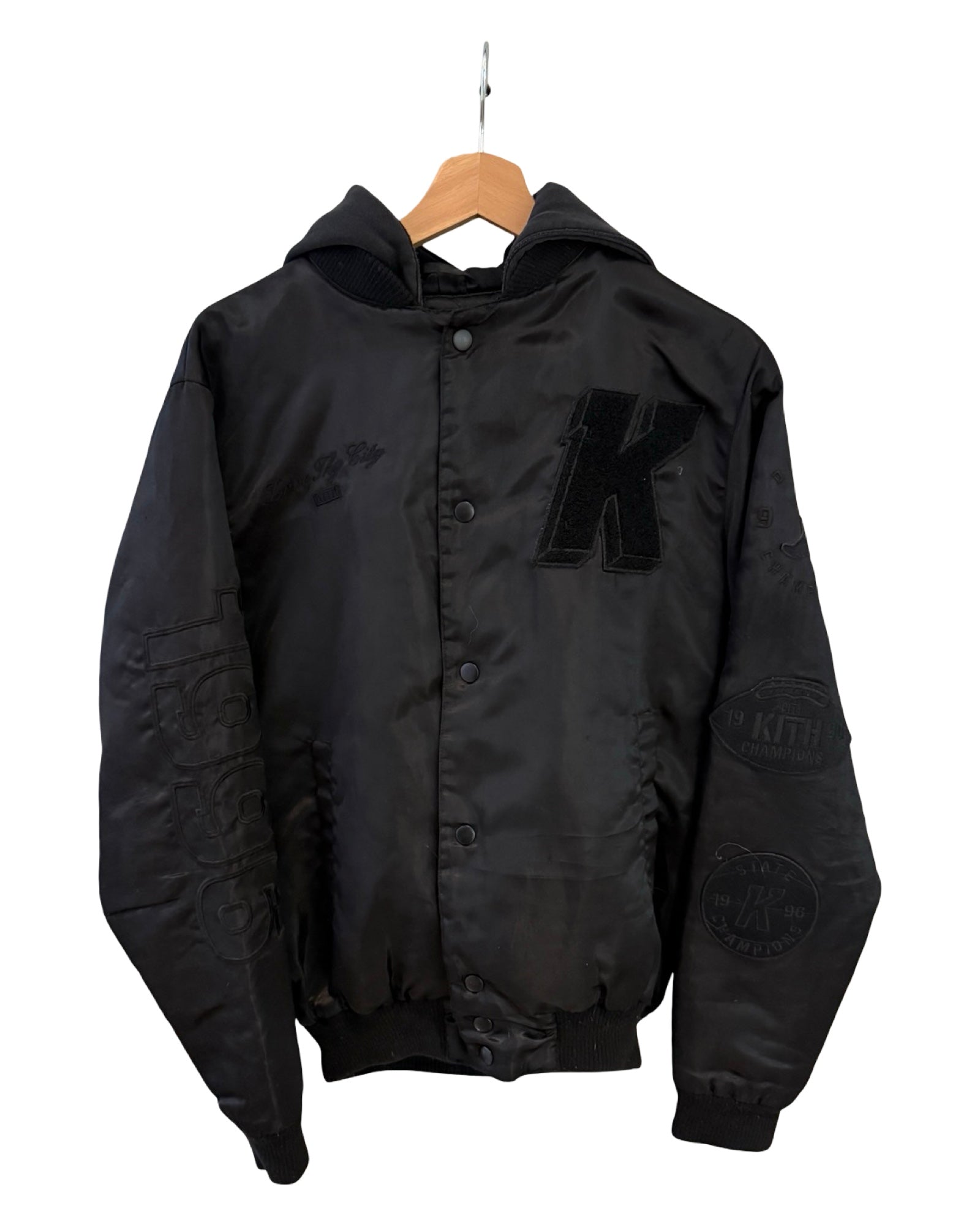 Kith Black Hooded Bomber Jacket