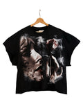 Floralidz Skull & Roses Black Cropped Tee