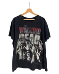 Black The Walking Dead Zombie Hands and Blood Splatter Graphic Tee, size Large