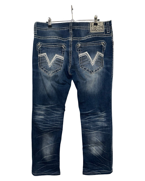 Vintage Y2K Affliction Ace Faded Contrast Stitch Jeans