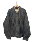 Vintage 90s Polo Ralph Lauren Black Denim Oversized Jean Jacket