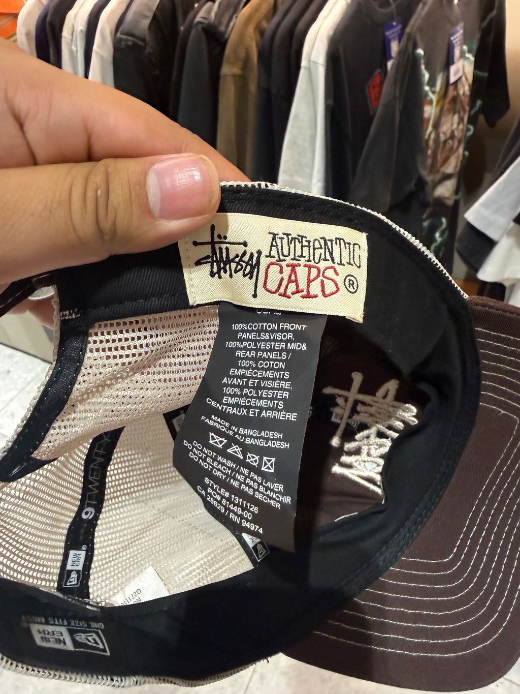 Stussy x New Era Brown Strap Back Hat