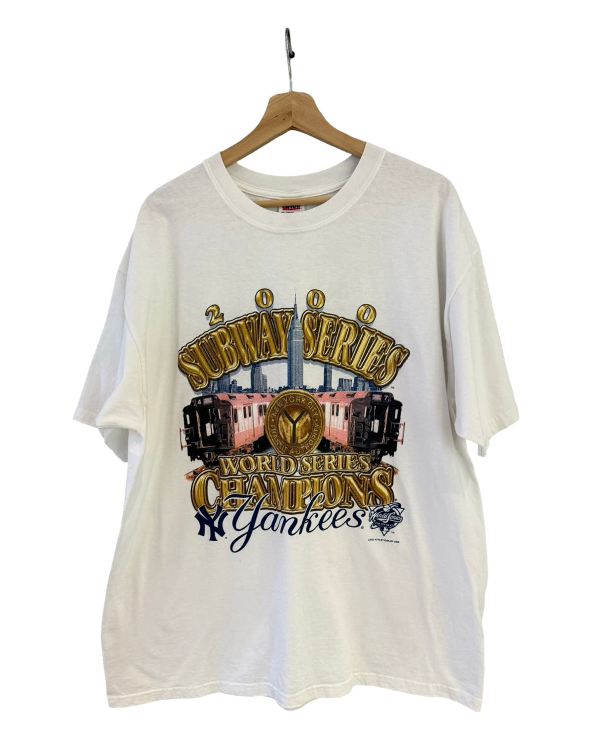 Vintage 2000 New York Yankees Subway Series Champions Tee