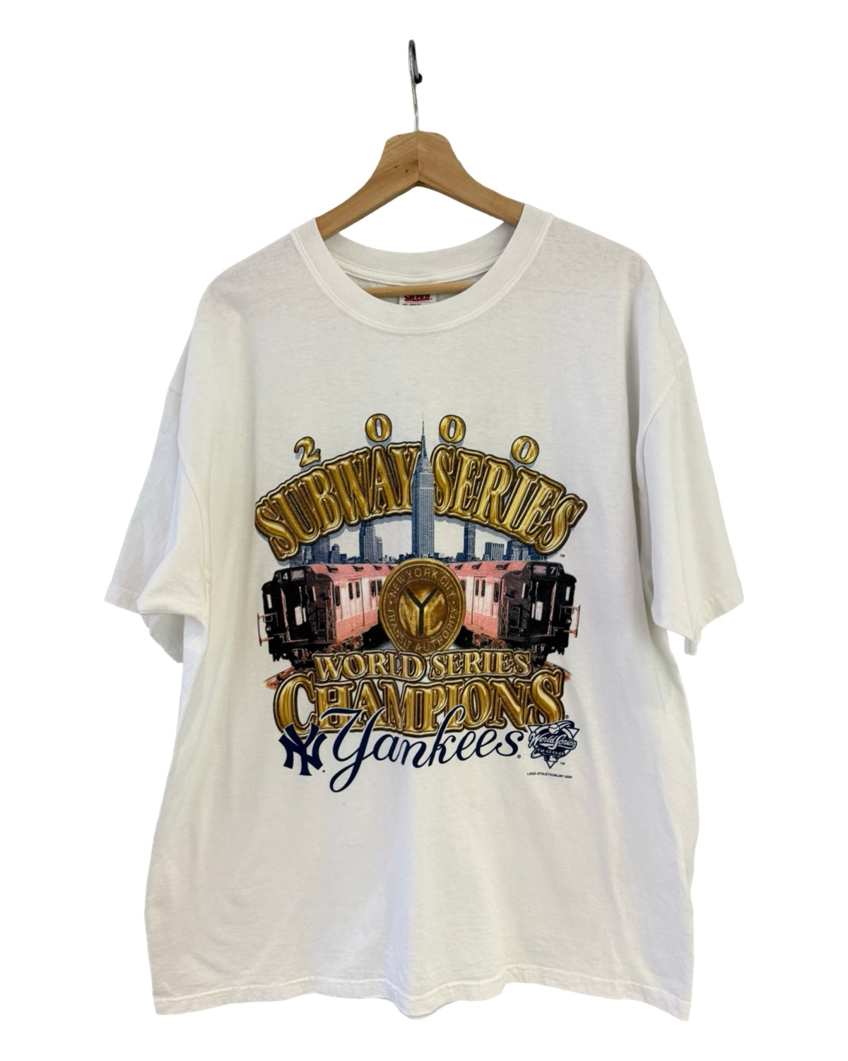 Vintage 2000 New York Yankees Subway Series Champions Tee