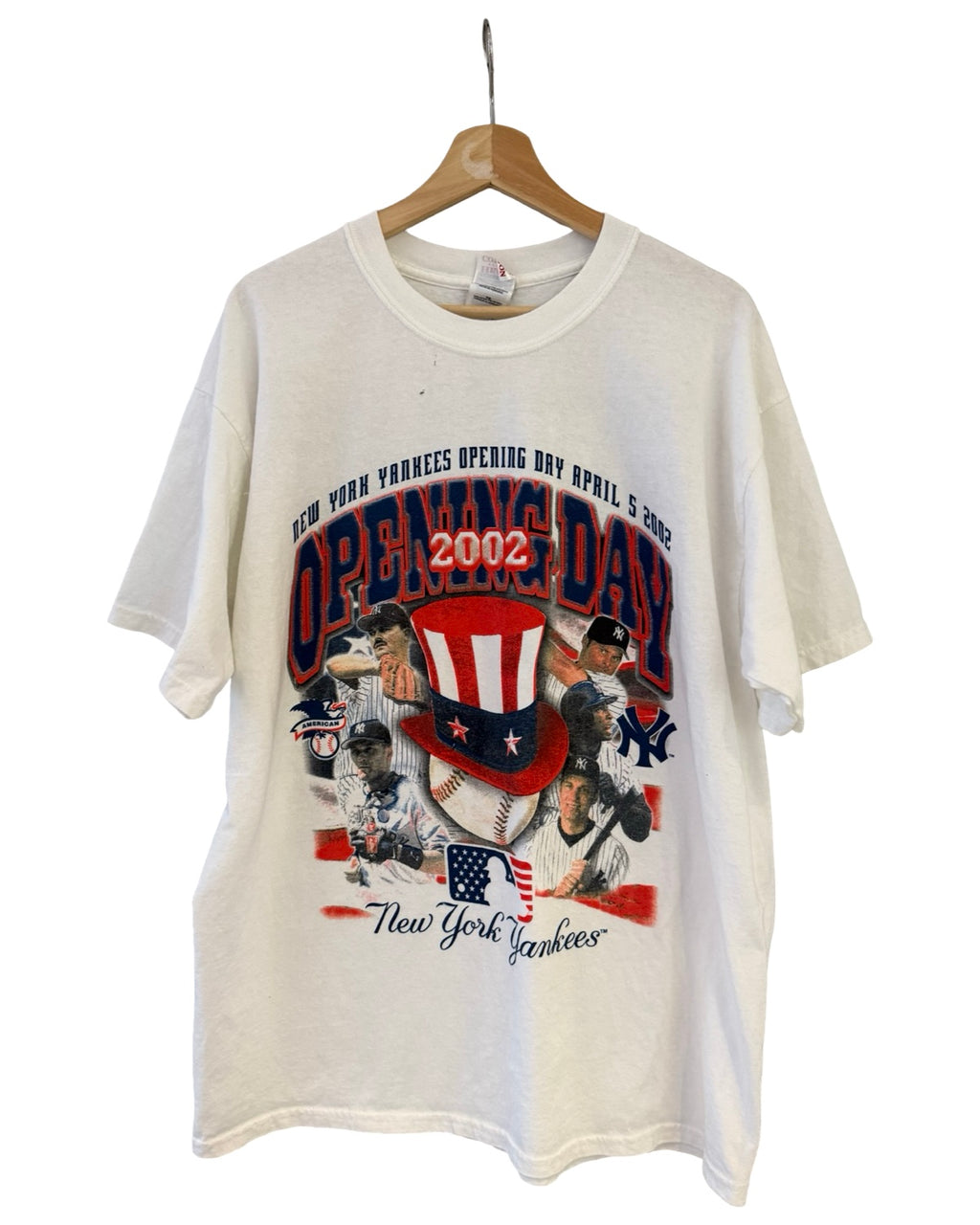 Vintage 2002 New York Yankees Opening Day Line Up Tee