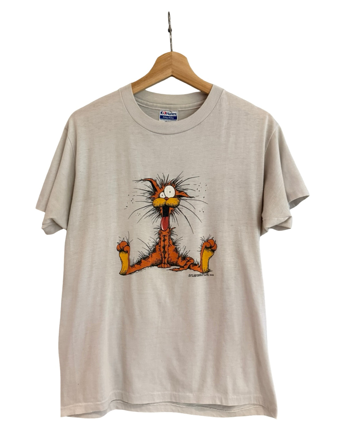 Vintage 80s Bill The Cat Bloom County Comics Tee