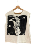 Vintage 80s The Silver Surfer Marvel Comics White Chopped Tee