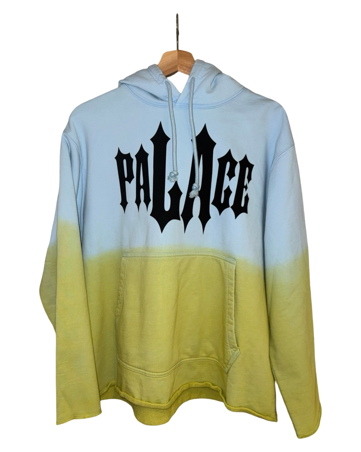 Palace Skateboards Gothic Logo Blue & Yellow Hoodie