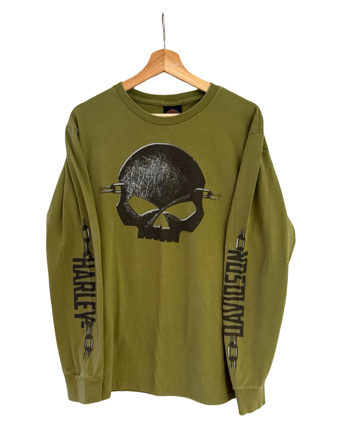 Vintage Harley Davidson Jackson Tennessee Skull Long Sleeve Tee