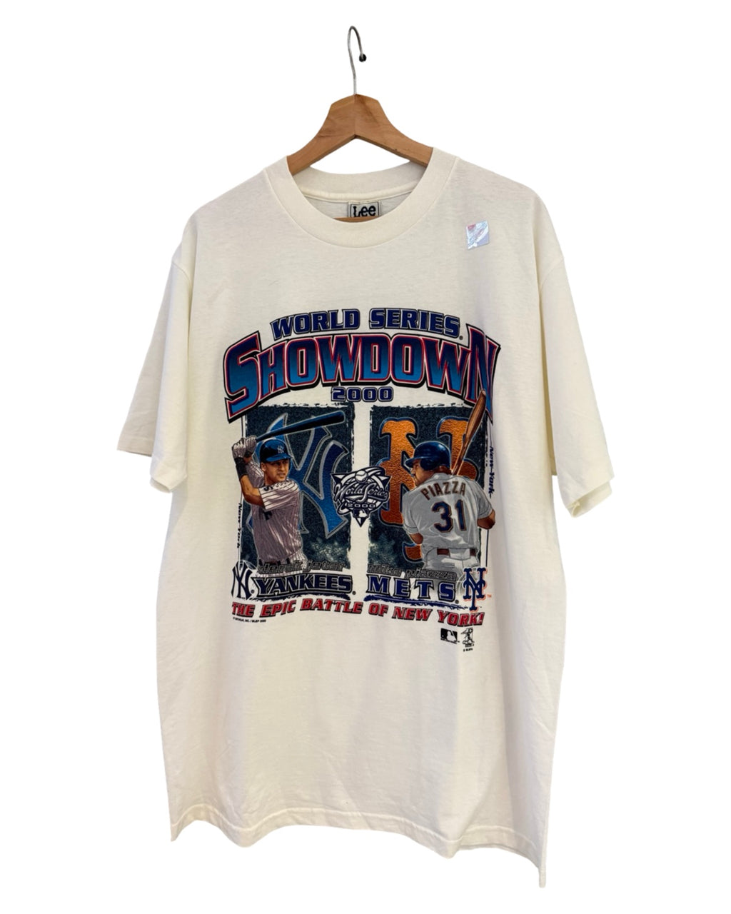 Vintage DS 2000 New York Subway Series Showdown Yankees Mets Players Tee