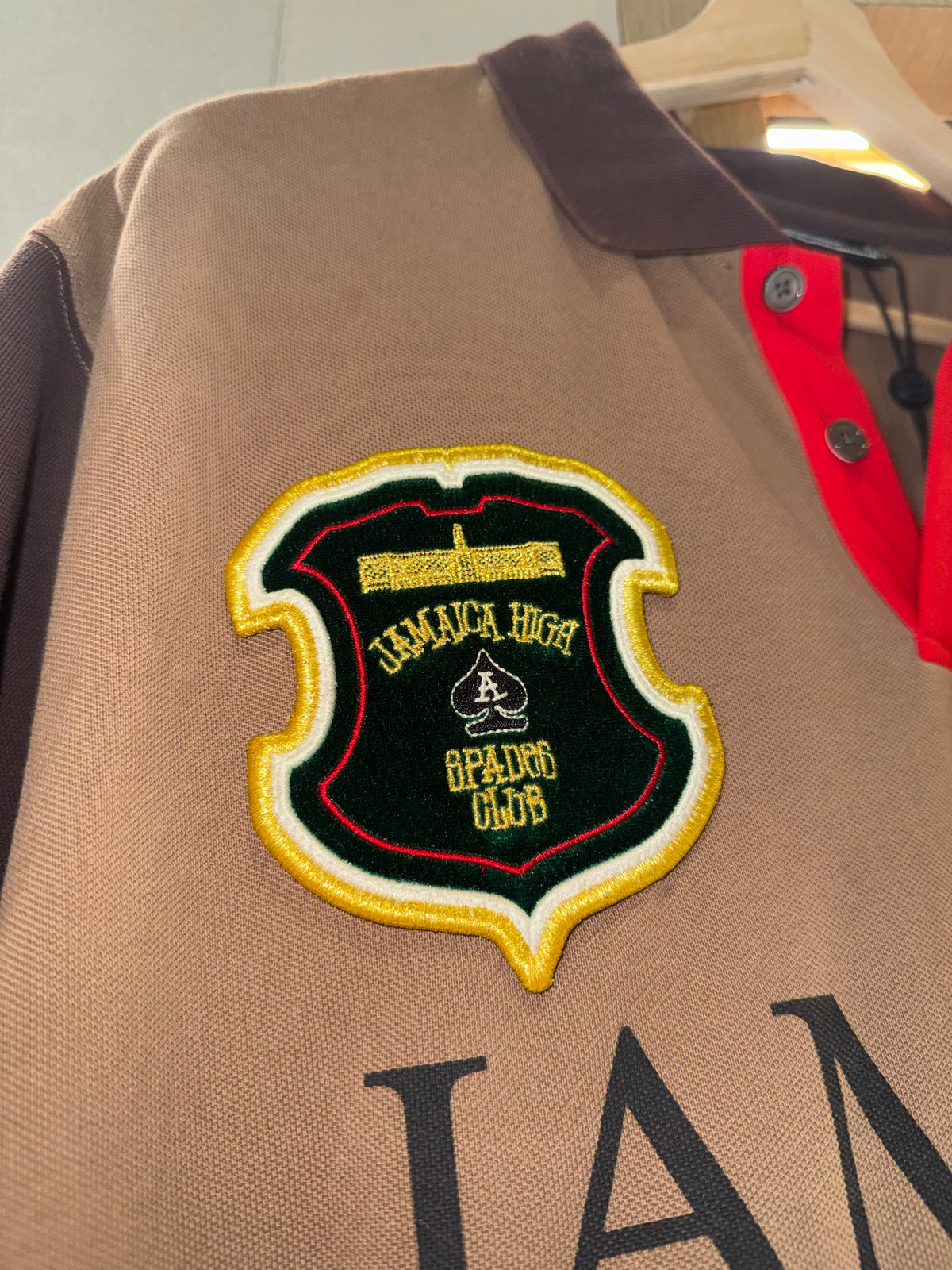 DS Stussy × Denim Tears Jamaica High Spades Team Polo Shirt