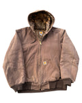 Vintage 90s Carhartt Dark Mauve Camo Lining Hooded Jacket