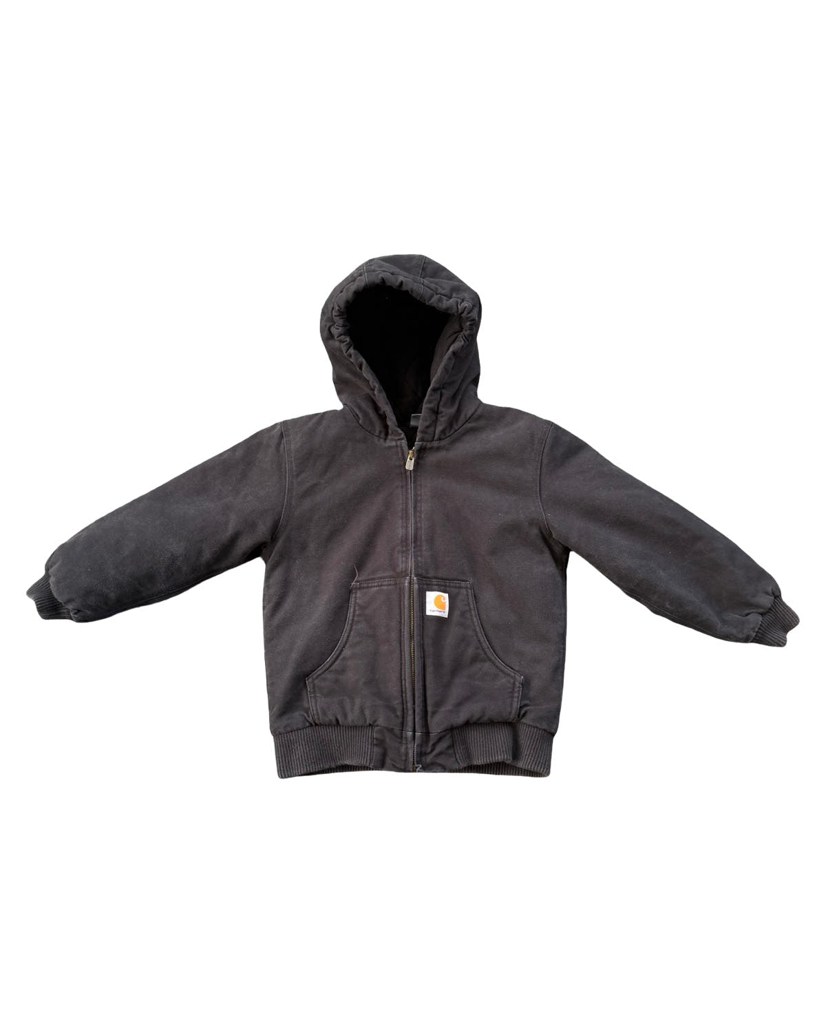 Vintage 90s Carhartt Kids Black Hooded Jacket