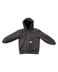 Vintage 90s Carhartt Kids Black Hooded Jacket